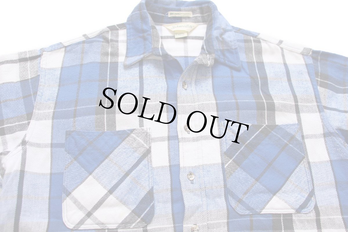 画像3: 80s USA製 JCPenney STJOHN'SBAY×BIGMACビッグマック チェック コットン フランネルシャツ XL-R (3)