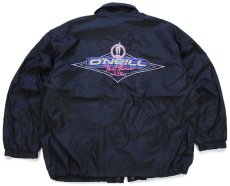 画像2: 90s O'NEILLオニール 刺繍 ナイロンジャケット 黒×ピンク (2)