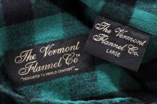 画像4: USA製 The Vermont Flannel Co. バッファローチェック コットン フランネルシャツ 緑×黒 L (4)