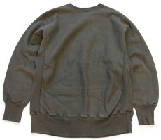 画像2: 90s Championチャンピオン ワンポイント リバースウィーブ スウェット オリーブ フェード (2)