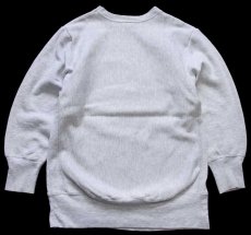 画像2: リサイズ★90s USA製 Championチャンピオン USA BASKETBALL アップリケ&刺繍 リバースウィーブ スウェット 杢グレー (2)