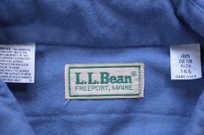 画像4: 80s L.L.Bean 無地 コットン シャモアクロスシャツ ブルーグレー 16.5 (4)