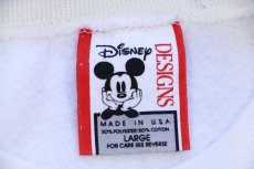 画像4: 90s USA製 Disneyディズニー WALT DISNEY World ミッキー マウス スウェット 白 L (4)