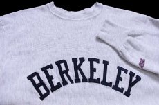 画像3: 90s USA製 MV SPORT BERKELEY アップリケ リバースウィーブ スウェット 杢ライトグレー L (3)