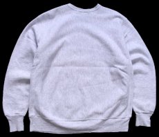 画像2: 90s USA製 MV SPORT BERKELEY アップリケ リバースウィーブ スウェット 杢ライトグレー L (2)