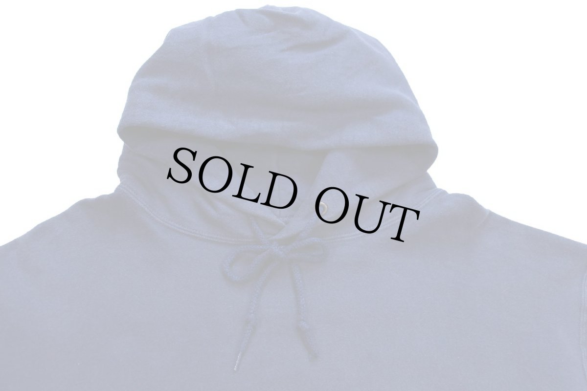 画像3: 00s メキシコ製 RUSSELLラッセル 無地 スウェットパーカー 紺 フェード XL★フーディー ブランク (3)