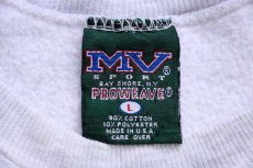 画像4: 90s USA製 MV SPORT BERKELEY アップリケ リバースウィーブ スウェット 杢ライトグレー L (4)