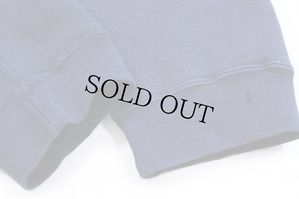 画像7: 90s USA製 BELLSOUTH CWA 刺繍 ハーフジップ リバースウィーブ スウェットパーカー 紺★フーディー (7)