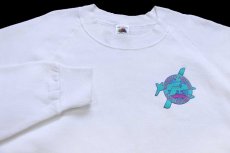 画像3: 90s USA製 KABEELO AIRWAYS N.W.ONTARIO スウェット 白 XXL★特大 (3)