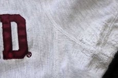 画像7: 90s メキシコ製 Championチャンピオン HARVARD アップリケ ダメージ リペア リバースウィーブ スウェット 杢グレー S (7)