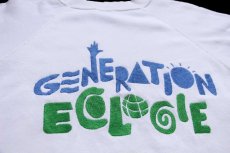 画像4: 90s USA製 Hanes GENERATION ECOLOGIE 刺繍 スウェット 白 L (4)