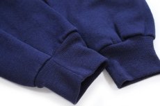 画像6: 80s USA製 JERZEES BY RUSSELLラッセル 無地 スウェットパーカー 紺 L★フーディー ブランク (6)