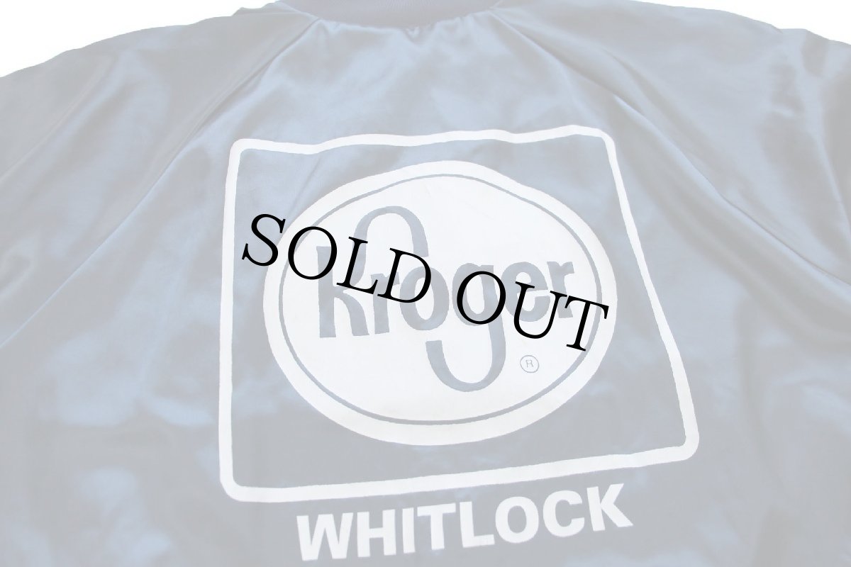 画像3: 80s USA製 AUBURN Kroger WHITLOCK バックプリント ナイロンジャケット 紺 XL (3)