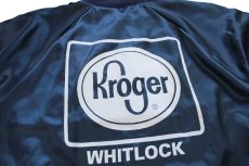 画像3: 80s USA製 AUBURN Kroger WHITLOCK バックプリント ナイロンジャケット 紺 XL (3)