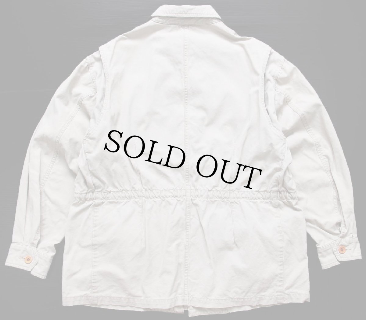 画像2: 90s GAPギャップ チンスト付き コットン サファリジャケット ベージュ (2)