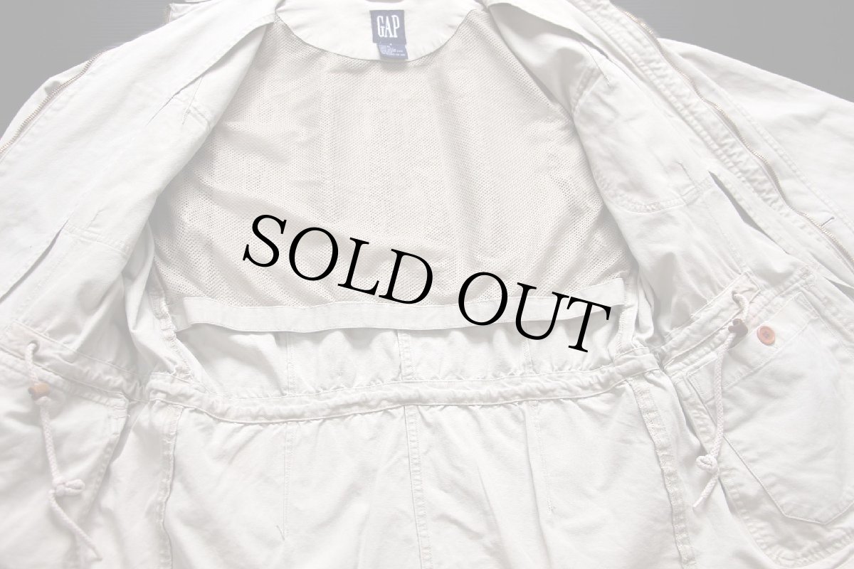 画像5: 90s GAPギャップ チンスト付き コットン サファリジャケット ベージュ (5)