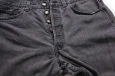 画像4: 90s USA製 Levi'sリーバイス 501 カットオフ ブラック デニムパンツ W32 (4)