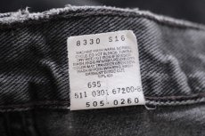 画像7: 00s USA製 Levi'sリーバイス 505 ブラック デニムパンツ フェード W42 L30 (7)