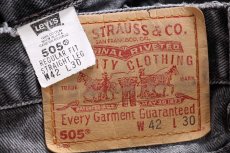 画像6: 00s USA製 Levi'sリーバイス 505 ブラック デニムパンツ フェード W42 L30 (6)