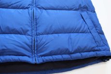 画像6: 00s EddieBauerエディーバウアー ツートン 切り替え ナイロン ダウンベスト 青×紺 XL-T (6)