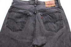 画像5: 90s USA製 Levi'sリーバイス 501 カットオフ ブラック デニムパンツ W32 (5)