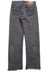 画像3: 90s USA製 Levi'sリーバイス 501 カットオフ ブラック デニムパンツ W32 (3)