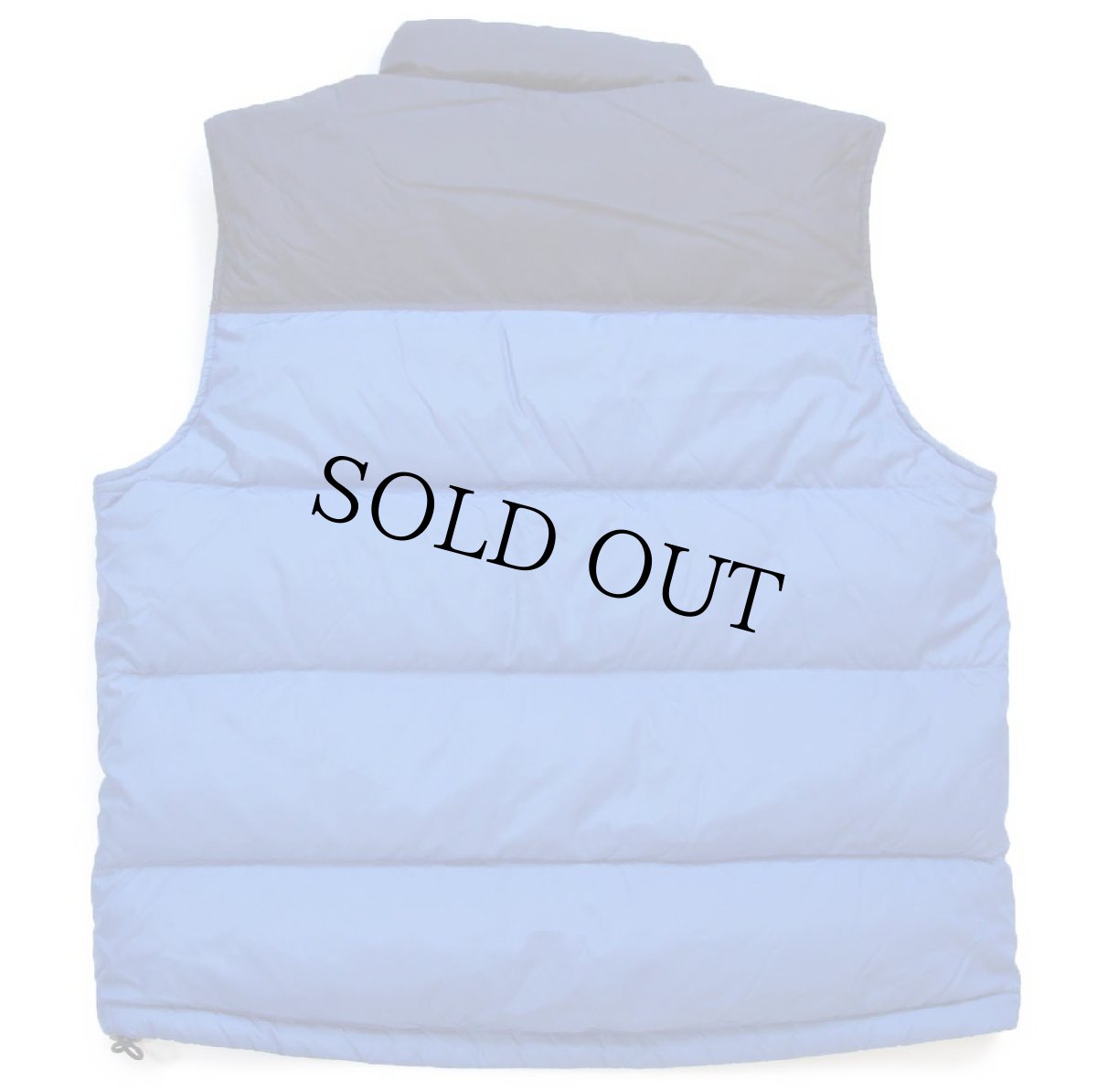 画像2: 00s EddieBauerエディーバウアー ツートン 切り替え ナイロン ダウンベスト 青×紺 XL-T (2)