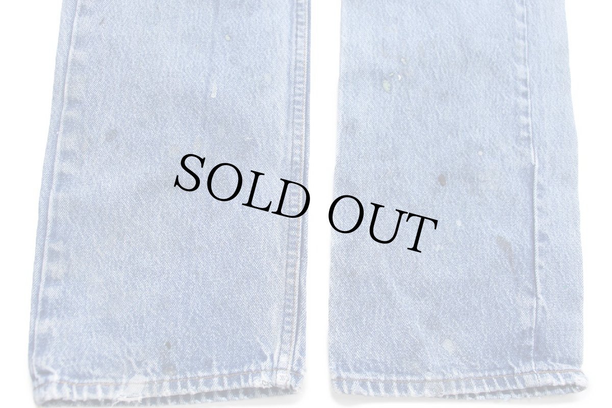 画像9: 80s USA製 Levi'sリーバイス 501 ダメージ&ペンキ飛び デニムパンツ W33 L34 (9)