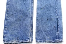 画像9: 80s USA製 Levi'sリーバイス 501 ダメージ&ペンキ飛び デニムパンツ W33 L34 (9)