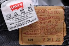 画像6: 00s メキシコ製 Levi'sリーバイス 501 ブラック デニムパンツ W36 L32 (6)