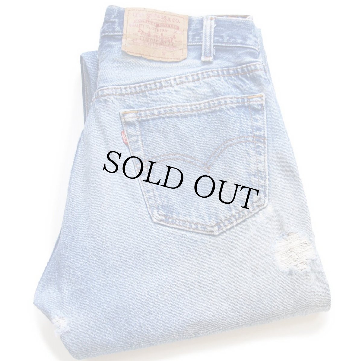 画像1: 80s USA製 Levi'sリーバイス 501 ダメージ&ペンキ飛び デニムパンツ W33 L34 (1)