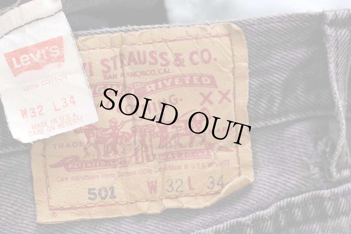 画像6: 90s USA製 Levi'sリーバイス 501 カットオフ ブラック デニムパンツ W32 (6)