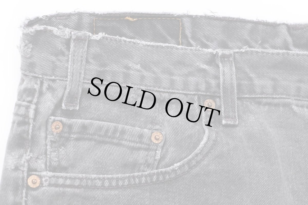 画像8: 00s USA製 Levi'sリーバイス 505 ブラック デニムパンツ フェード W42 L30 (8)