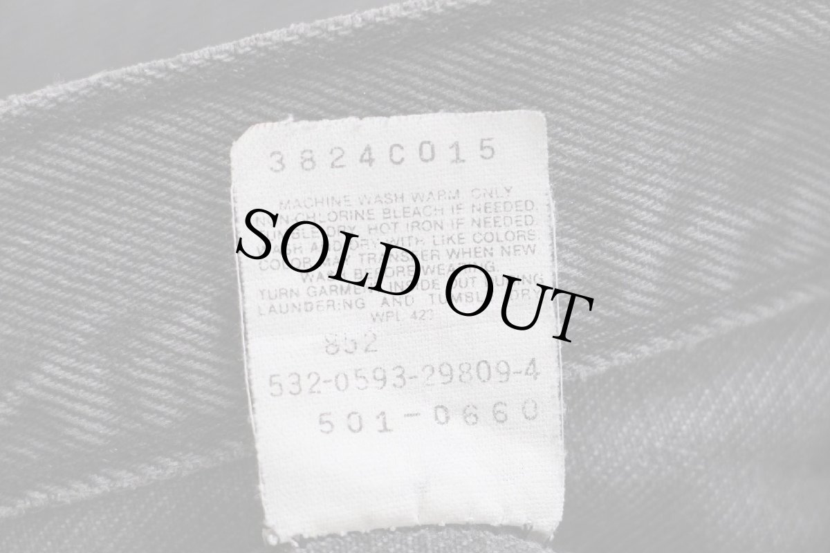 画像7: 90s USA製 Levi'sリーバイス 501 カットオフ ブラック デニムパンツ W32 (7)