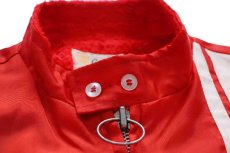 画像5: 70s USA製 Swingster Coors パッチ付き スタンドカラー ボアライナー ナイロン レーシングジャケット 赤 L (5)