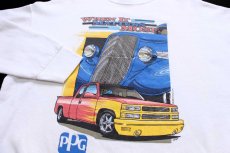 画像3: 90s USA製 HOTROD CHEVROLETシボレー C1500 ピックアップ トラック PPG スウェット 白 XL (3)