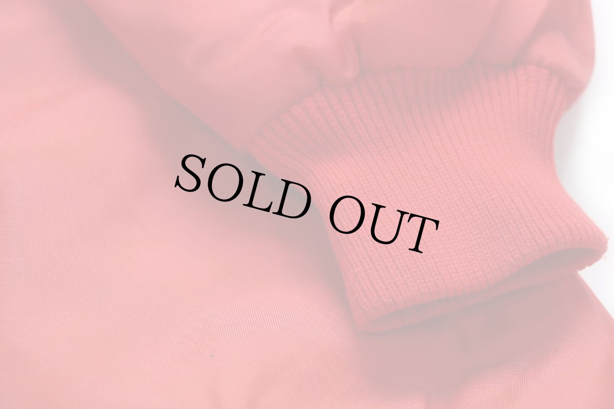 画像7: 70s USA製 Swingster Coors パッチ付き スタンドカラー ボアライナー ナイロン レーシングジャケット 赤 L (7)