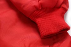 画像7: 70s USA製 Swingster Coors パッチ付き スタンドカラー ボアライナー ナイロン レーシングジャケット 赤 L (7)