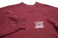 画像3: 80s イタリア製 Levi'sリーバイス ツーホース ロゴ フロッキープリント スウェット バーガンディ★ユーロ (3)