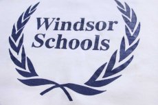 画像3: 90s メキシコ製 RUSSELLラッセル Windsor Schools 月桂樹 スウェットパーカー 白 XL★フーディー (3)