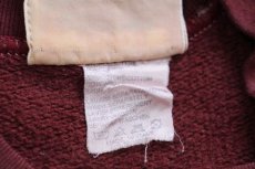 画像6: 80s イタリア製 Levi'sリーバイス ツーホース ロゴ フロッキープリント スウェット バーガンディ★ユーロ (6)