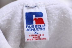 画像4: 90s メキシコ製 RUSSELLラッセル Windsor Schools 月桂樹 スウェットパーカー 白 XL★フーディー (4)