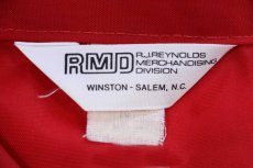 画像5: 80s NASCAR Winston RACING チェッカーフラッグ パッチ付き 切り替え ナイロンジャケット 赤×白 (5)