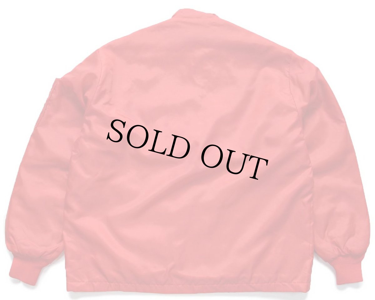 画像2: 70s USA製 Swingster Coors パッチ付き スタンドカラー ボアライナー ナイロン レーシングジャケット 赤 L (2)