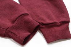 画像7: 80s イタリア製 Levi'sリーバイス ツーホース ロゴ フロッキープリント スウェット バーガンディ★ユーロ (7)