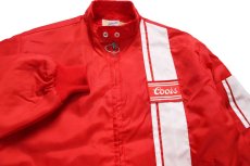 画像3: 70s USA製 Swingster Coors パッチ付き スタンドカラー ボアライナー ナイロン レーシングジャケット 赤 L (3)