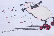 画像4: 80s カナダ製 SHEEP SKATE イラスト スウェット 白 XL (4)