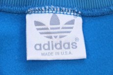 画像4: 80s USA製 adidasアディダス トレフォイル ロゴ刺繍 トラックジャケット ライトブルー L★ジャージ (4)