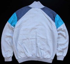 画像2: 70s adidasアディダス VENTEX マルチカラー 切り替え ヘンリーネック スウェット 杢グレー L (2)