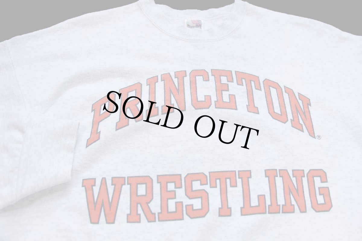 画像3: 90s USA製 PRINCETON WRESTLING 両面プリント スウェット 杢ライトグレー XXL★特大 (3)